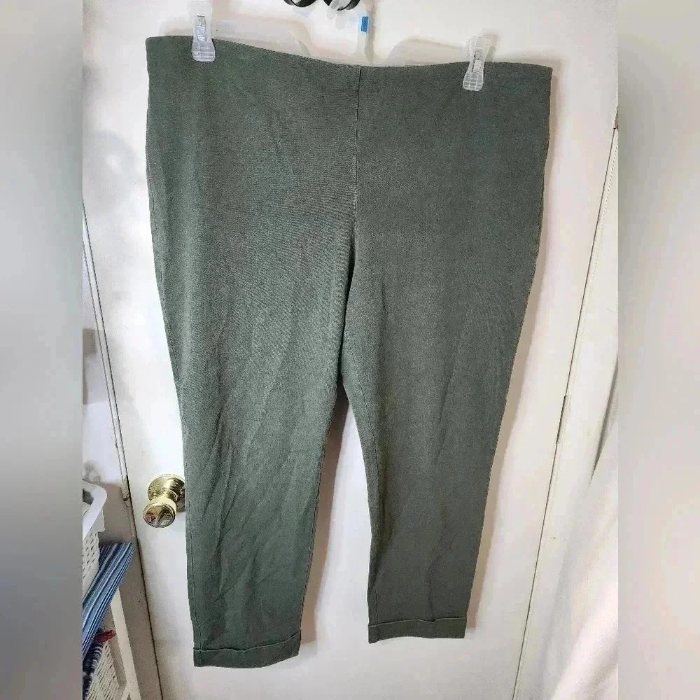 J Jill Premium Bistretch Green Pull-On Pants Plus Size 18